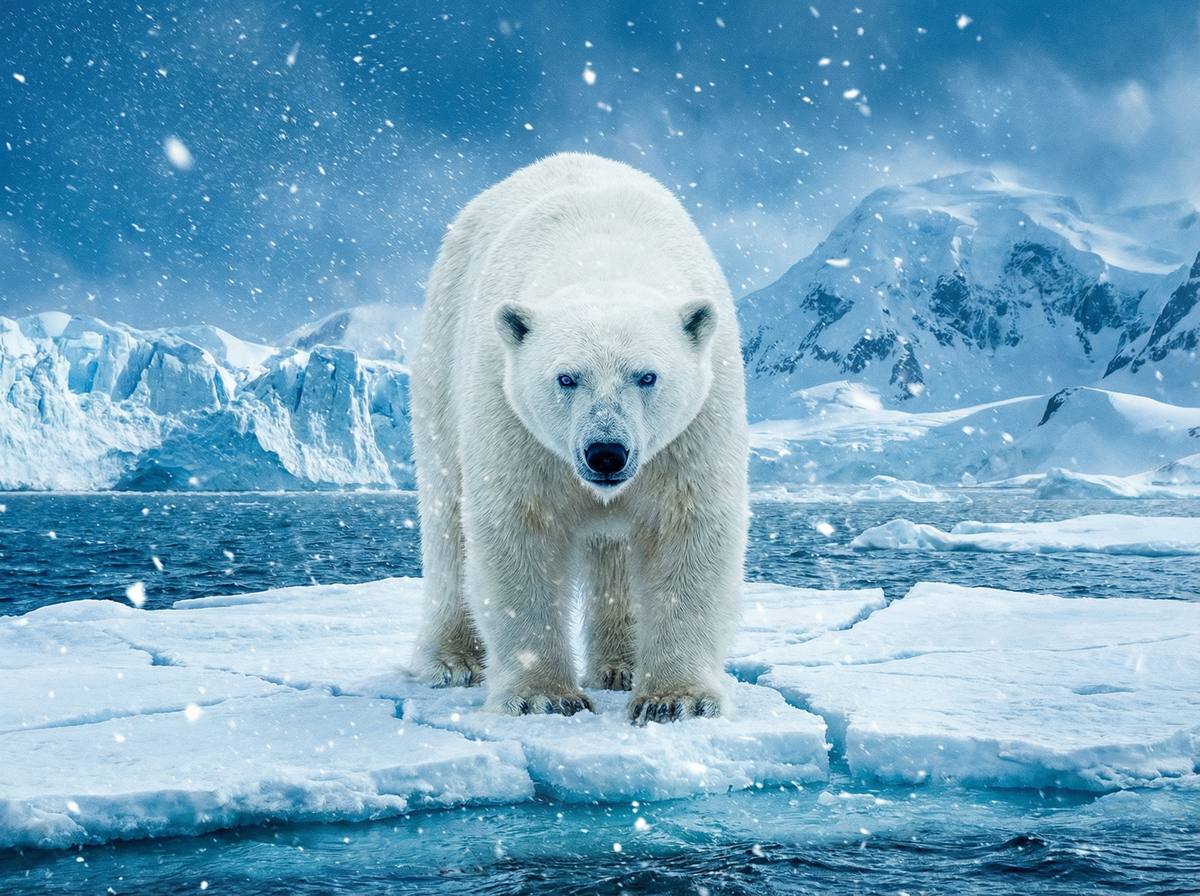 老司机北极熊视频 - 极地北极熊母子嬉戏生活视频